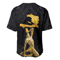 Haitian Negre Marron 1804 Baseball Jersey Black Polynesian Pattern LT9 - Wonder Print Shop