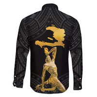 Haitian Negre Marron 1804 Family Matching Puletasi and Hawaiian Shirt Black Polynesian Pattern - Wonder Print Shop