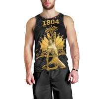 Haitian Negre Marron 1804 Men Tank Top Black Polynesian Pattern - Wonder Print Shop