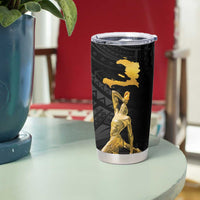 Haitian Negre Marron 1804 Tumbler Cup Black Polynesian Pattern - Wonder Print Shop