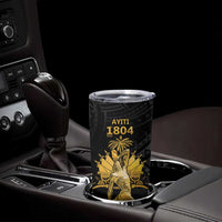 Haitian Negre Marron 1804 Tumbler Cup Black Polynesian Pattern - Wonder Print Shop