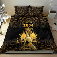 Haitian Negre Marron 1804 Bedding Set Gold Polynesian Pattern LT9 - Wonder Print Shop