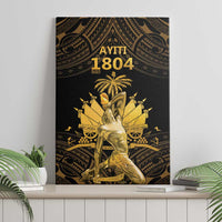 Haitian Negre Marron 1804 Canvas Wall Art Gold Polynesian Pattern LT9 - Wonder Print Shop