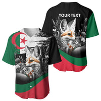 Personalized Algeria Baseball Jersey Algerian Flag With a Fennec Fox LT9
