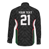 Custom Football Algeria Palestine Long Sleeve Button Shirt Special Edition 2023-2024 - Wonder Print Shop