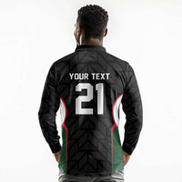 Custom Football Algeria Palestine Long Sleeve Polo Shirt Special Edition 2023-2024 - Wonder Print Shop