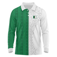 World Football 2026 Algeria Custom Long Sleeve Polo Shirt Algeria Culture Heritage - Wonder Print Shop