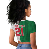 World Football 2026 Algeria Custom Raglan Cropped T shirt Algeria Culture Heritage LT9