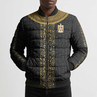World Football 2026 Egypt Custom Bomber Puffer Jacket Ancient Egyptian Hieroglyphs - Wonder Print Shop