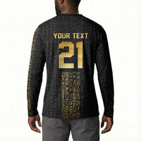World Football 2026 Egypt Custom Button Sweatshirt Ancient Egyptian Hieroglyphs