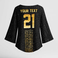 World Football 2026 Egypt Custom Kimono Sleeve Blouse Ancient Egyptian Hieroglyphs - Wonder Print Shop