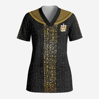 World Football 2026 Egypt Custom Scrub Top Ancient Egyptian Hieroglyphs - Wonder Print Shop