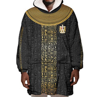 World Football 2026 Egypt Custom Wearable Blanket Hoodie Ancient Egyptian Hieroglyphs - Wonder Print Shop