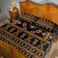 Bamenda Toghu Quilt Bed Set Traditional Attire Pattern