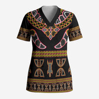 Bamenda Toghu Scrub Top Traditional Attire Pattern
