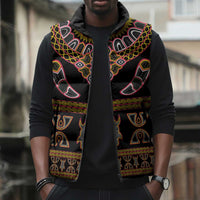 Bamenda Toghu Sleeveless Puffer Jacket Traditional Attire Pattern