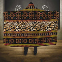 Cameroon Cheetah Toghu Pattern Hooded Blanket