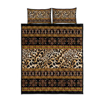 Cameroon Cheetah Toghu Pattern Quilt Bed Set