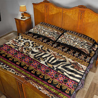 Cameroon Toghu Quilt Bed Set Wild Animal Skins Seamless Pattern