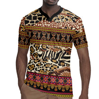 Cameroon Toghu Rugby Jersey Wild Animal Skins Seamless Pattern