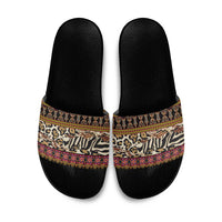 Cameroon Toghu Slide Sandals Wild Animal Skins Seamless Pattern