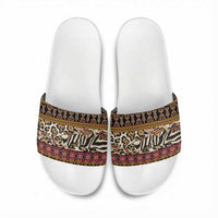 Cameroon Toghu Slide Sandals Wild Animal Skins Seamless Pattern