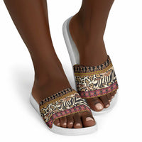 Cameroon Toghu Slide Sandals Wild Animal Skins Seamless Pattern