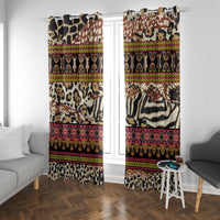 Cameroon Toghu Window Curtain Wild Animal Skins Seamless Pattern