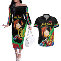 Personalized Eritrea Maelti Siwuat Couples Matching Off The Shoulder Long Sleeve Dress and Hawaiian Shirt Shida Shoes Glory To Our Martyrs Eritrea LT9 - Wonder Print Shop