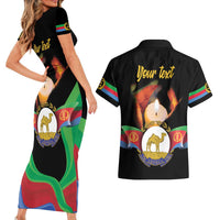 Personalized Eritrea Maelti Siwuat Couples Matching Short Sleeve Bodycon Dress and Hawaiian Shirt Shida Shoes Glory To Our Martyrs Eritrea LT9 - Wonder Print Shop