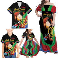 Personalized Eritrea Maelti Siwuat Family Matching Off Shoulder Maxi Dress and Hawaiian Shirt Shida Shoes Glory To Our Martyrs Eritrea LT9 - Wonder Print Shop