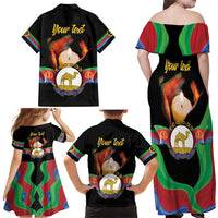 Personalized Eritrea Maelti Siwuat Family Matching Off Shoulder Maxi Dress and Hawaiian Shirt Shida Shoes Glory To Our Martyrs Eritrea LT9 - Wonder Print Shop