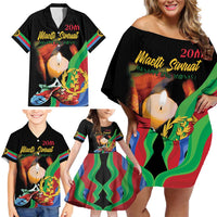Personalized Eritrea Maelti Siwuat Family Matching Off Shoulder Short Dress and Hawaiian Shirt Shida Shoes Glory To Our Martyrs Eritrea LT9 - Wonder Print Shop