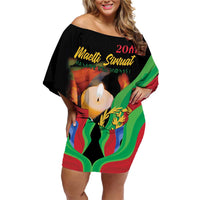 Personalized Eritrea Maelti Siwuat Family Matching Off Shoulder Short Dress and Hawaiian Shirt Shida Shoes Glory To Our Martyrs Eritrea LT9 - Wonder Print Shop