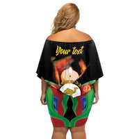 Personalized Eritrea Maelti Siwuat Family Matching Off Shoulder Short Dress and Hawaiian Shirt Shida Shoes Glory To Our Martyrs Eritrea LT9 - Wonder Print Shop