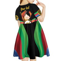 Personalized Eritrea Maelti Siwuat Kid Short Sleeve Dress Shida Shoes Glory To Our Martyrs Eritrea - Wonder Print Shop
