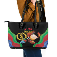 Personalized Eritrea Maelti Siwuat Leather Tote Bag Shida Shoes Glory To Our Martyrs Eritrea - Wonder Print Shop