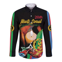Personalized Eritrea Maelti Siwuat Long Sleeve Button Shirt Shida Shoes Glory To Our Martyrs Eritrea - Wonder Print Shop