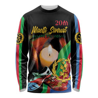Personalized Eritrea Maelti Siwuat Long Sleeve Shirt Shida Shoes Glory To Our Martyrs Eritrea - Wonder Print Shop
