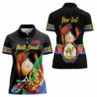 Personalized Eritrea Maelti Siwuat Women Polo Shirt Shida Shoes Glory To Our Martyrs Eritrea - Wonder Print Shop