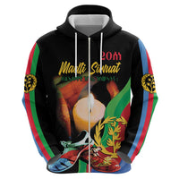 Personalized Eritrea Maelti Siwuat Zip Hoodie Shida Shoes Glory To Our Martyrs Eritrea - Wonder Print Shop