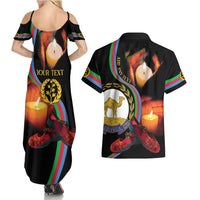 Personalized Eritrea Maelti Siwuat Couples Matching Summer Maxi Dress and Hawaiian Shirt Candle Vigil Glory To Our Martyrs Eritrea LT9 - Wonder Print Shop