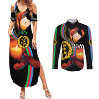 Personalized Eritrea Maelti Siwuat Couples Matching Summer Maxi Dress and Long Sleeve Button Shirt Candle Vigil Glory To Our Martyrs Eritrea LT9 - Wonder Print Shop