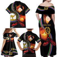 Personalized Eritrea Maelti Siwuat Family Matching Off Shoulder Maxi Dress and Hawaiian Shirt Candle Vigil Glory To Our Martyrs Eritrea LT9 - Wonder Print Shop