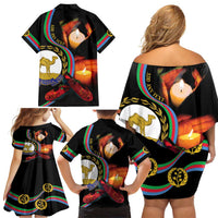 Personalized Eritrea Maelti Siwuat Family Matching Off Shoulder Short Dress and Hawaiian Shirt Candle Vigil Glory To Our Martyrs Eritrea LT9 - Wonder Print Shop
