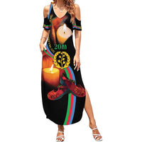 Personalized Eritrea Maelti Siwuat Family Matching Summer Maxi Dress and Hawaiian Shirt Candle Vigil Glory To Our Martyrs Eritrea - Wonder Print Shop