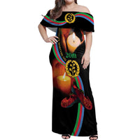 Personalized Eritrea Maelti Siwuat Off Shoulder Maxi Dress Candle Vigil Glory To Our Martyrs Eritrea - Wonder Print Shop