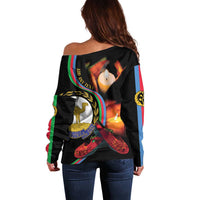 Personalized Eritrea Maelti Siwuat Off Shoulder Sweater Candle Vigil Glory To Our Martyrs Eritrea - Wonder Print Shop