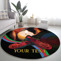 Personalized Eritrea Maelti Siwuat Round Carpet Candle Vigil Glory To Our Martyrs Eritrea