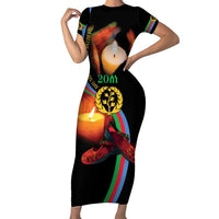 Personalized Eritrea Maelti Siwuat Short Sleeve Bodycon Dress Candle Vigil Glory To Our Martyrs Eritrea - Wonder Print Shop
